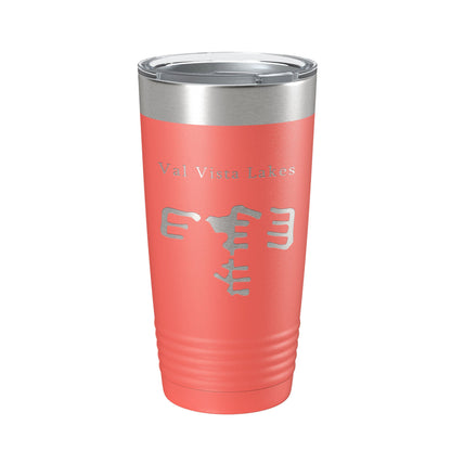 Val Vista Lakes Map Tumbler Travel Mug Insulated Laser Engraved Coffee Cup Arizona 20 oz-20