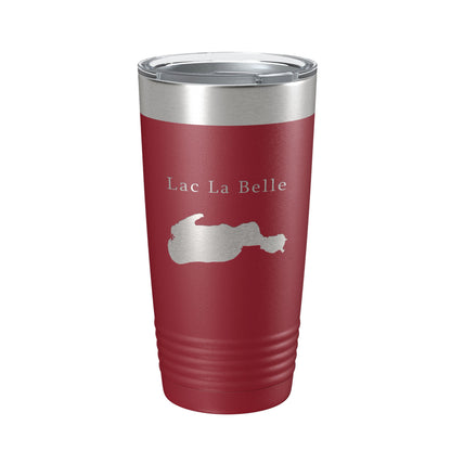 Lac La Belle Tumbler Lake Map Travel Mug Insulated Laser Engraved Coffee Cup Michigan 20 oz-18
