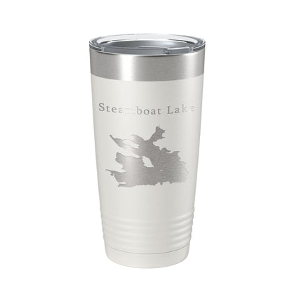 Steamboat Lake Map Tumbler Travel Mug Insulated Laser Engraved Coffee Cup Colorado 20 oz-1