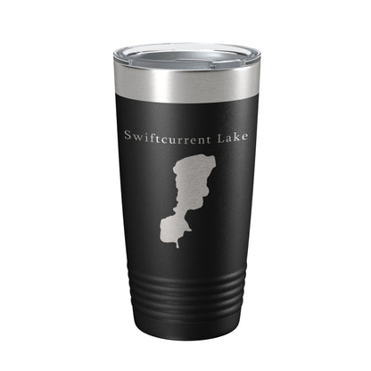 Swiftcurrent Lake Map Tumbler Travel Mug Insulated Laser Engraved Coffee Cup Montana 20 oz-5