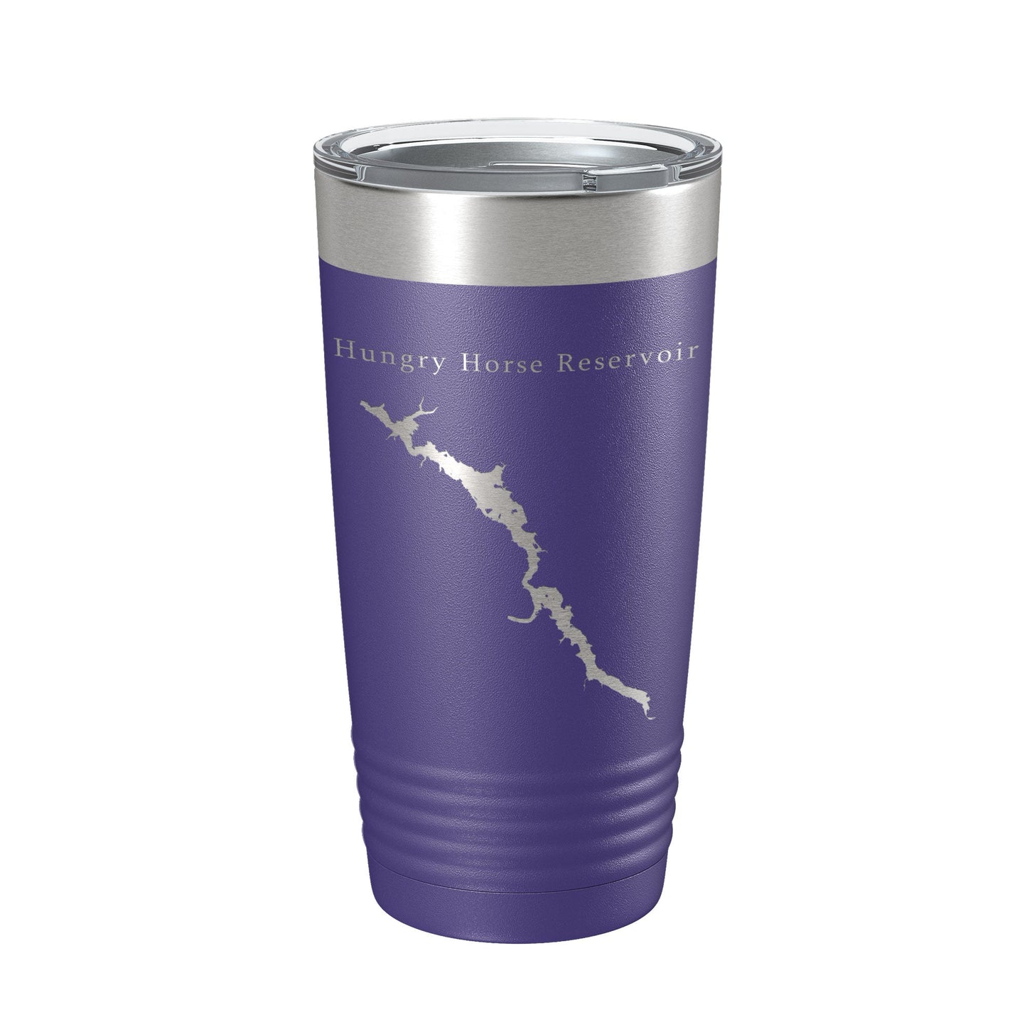 Hungry Horse Reservoir Tumbler Lake Map Travel Mug Insulated Laser Engraved Coffee Cup Montana 20 oz-15