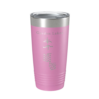 Hamilton Crystal Garden Lakes Map Tumbler Travel Mug Insulated Laser Engraved Coffee Cup Arizona 20 oz-14
