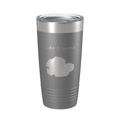 Lake Kegonsa Map Tumbler Travel Mug Insulated Laser Engraved Coffee Cup Wisconsin 20 oz-16
