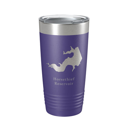 Horsethief Reservoir Tumbler Lake Map Travel Mug Insulated Laser Engraved Coffee Cup Kansas 20 oz-15