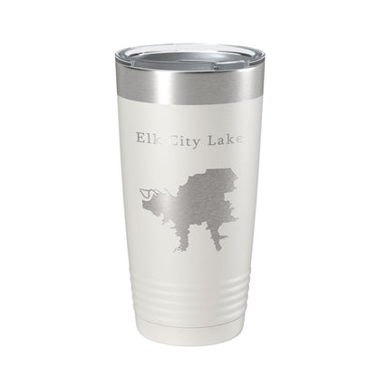 Elk City Lake Map Tumbler Travel Mug Insulated Laser Engraved Coffee Cup Kansas 20 oz-1