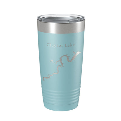 Claytor Lake Map Tumbler Travel Mug Insulated Laser Engraved Coffee Cup Virginia 20 oz-13