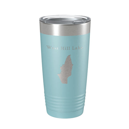 West Hill Lake Pond Map Tumbler Travel Mug Insulated Laser Engraved Coffee Cup Connecticut 20 oz-13