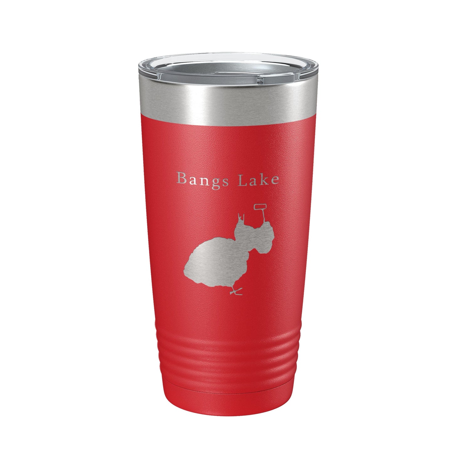 Bangs Lake Map Tumbler Travel Mug Insulated Laser Engraved Coffee Cup Illinois 20 oz-10