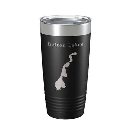 Bolton Lakes Upper Middle Lower Map Tumbler Travel Mug Insulated Laser Engraved Coffee Cup Connecticut 20 oz-5