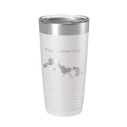 Tippecanoe Lake Map Tumbler Travel Mug Insulated Laser Engraved Coffee Cup Indiana 20 oz-1