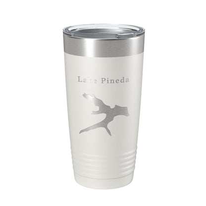 Lake Pineda Map Tumbler Travel Mug Insulated Laser Engraved Coffee Cup Hot Springs Village Arkansas 20 oz-1