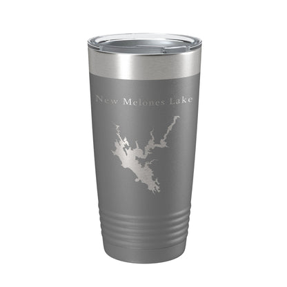 New Melones Lake Map Tumbler Travel Mug Insulated Laser Engraved Coffee Cup California 20 oz-16