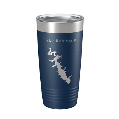 Lake Robinson Map Tumbler Travel Mug Insulated Laser Engraved Coffee Cup South Carolina 20 oz-2