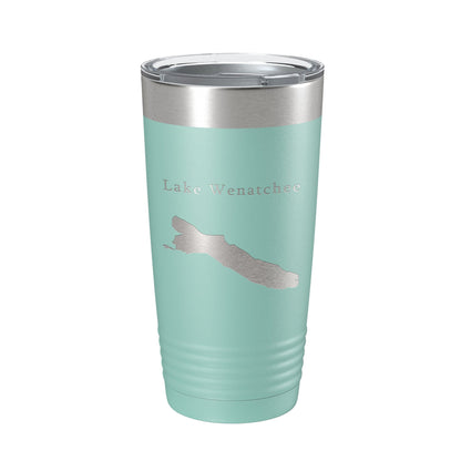 Lake Wenatchee Map Tumbler Travel Mug Insulated Laser Engraved Coffee Cup Washington 20 oz-12