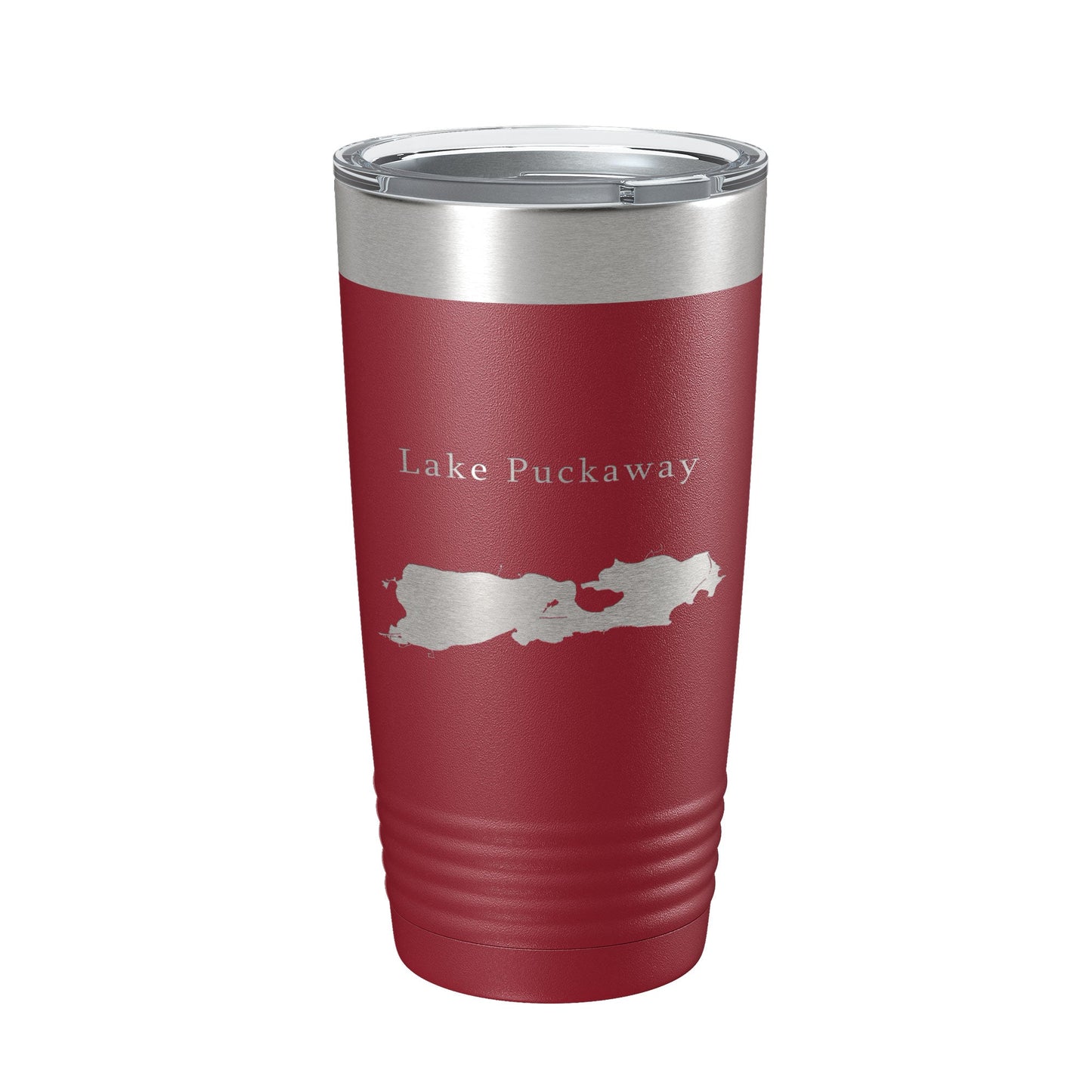 Lake Puckaway Map Tumbler Travel Mug Insulated Laser Engraved Coffee Cup Wisconsin 20 oz-18
