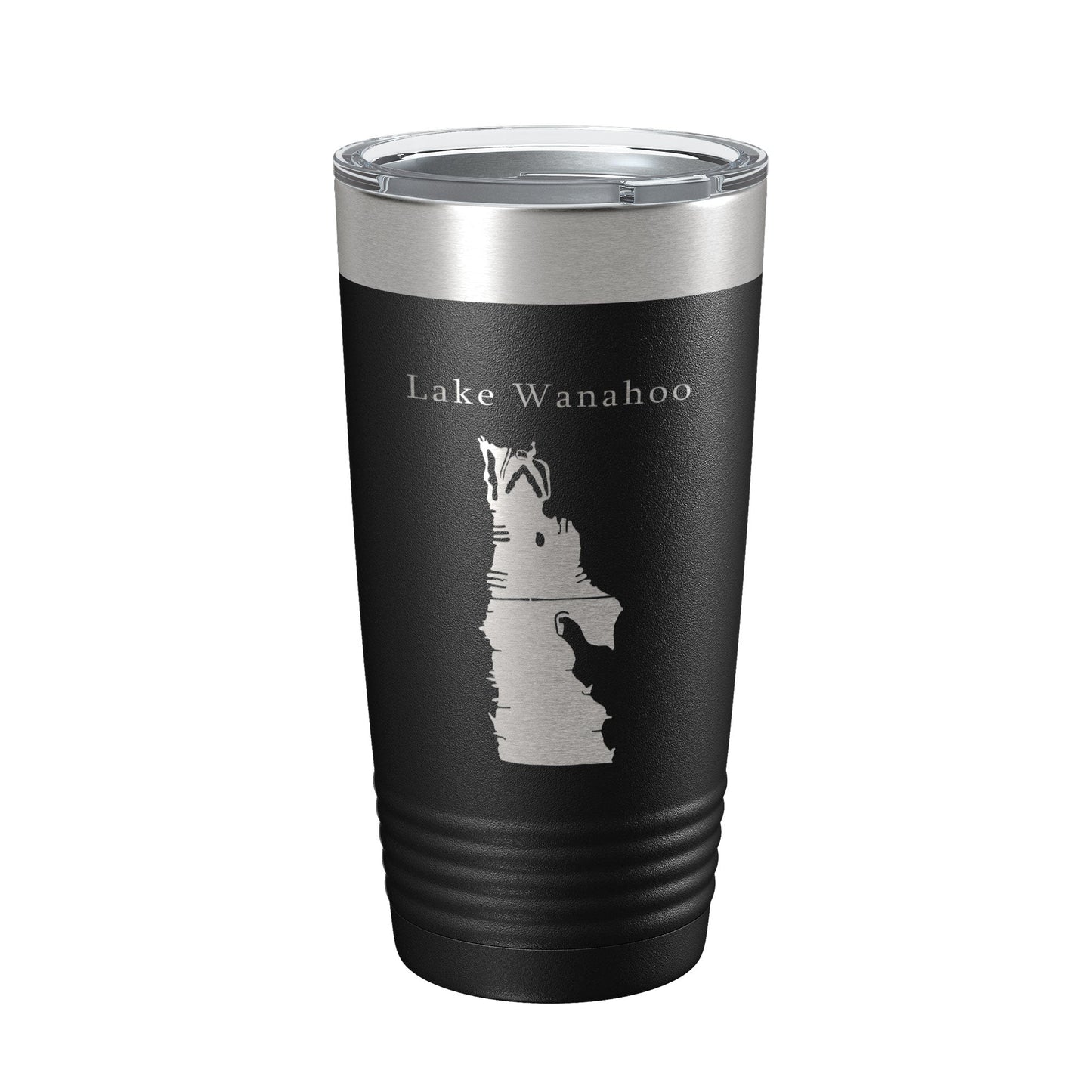 Lake Wanahoo Map Tumbler Travel Mug Insulated Laser Engraved Coffee Cup Nebraska 20 oz-0