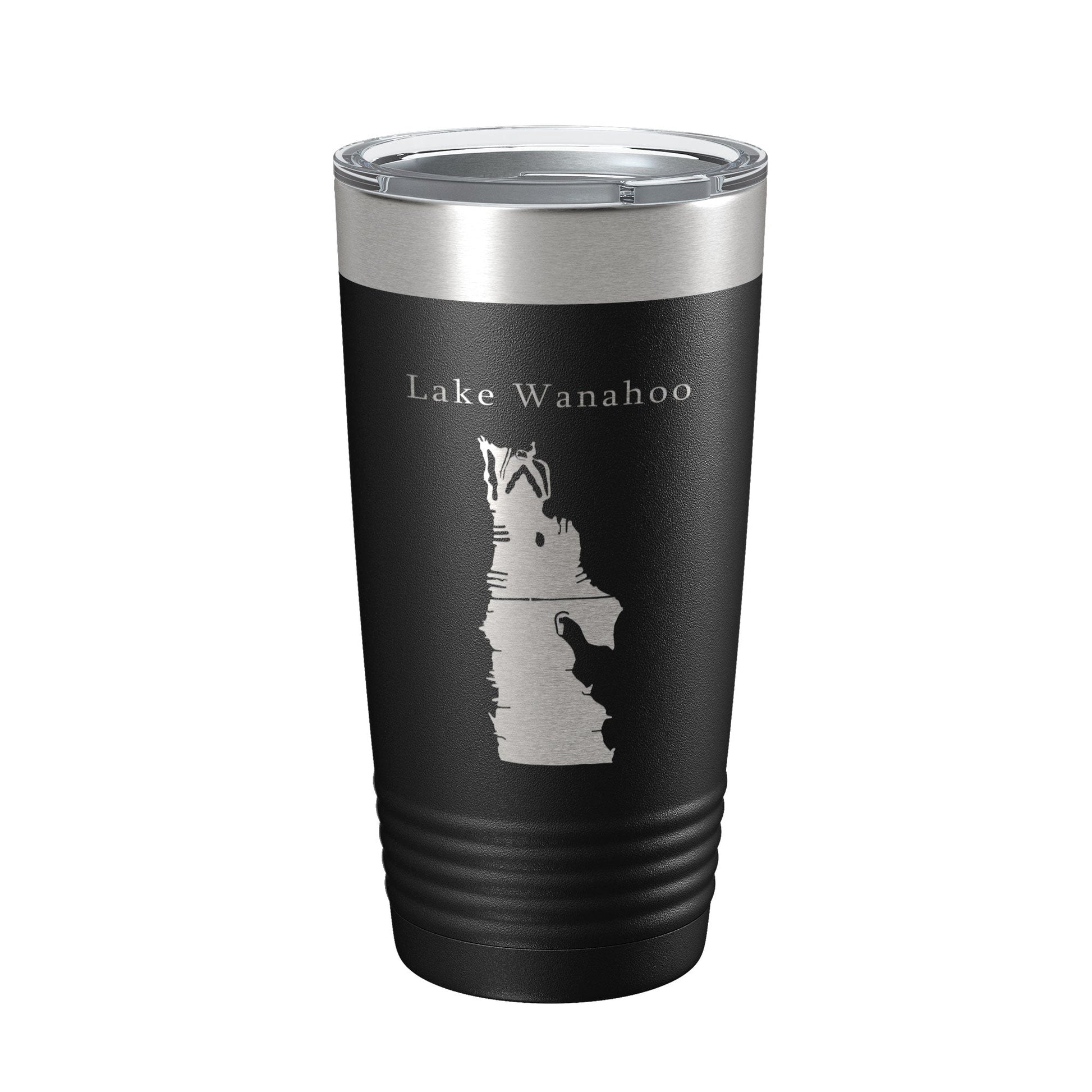 Lake Wanahoo Map Tumbler Travel Mug Insulated Laser Engraved Coffee Cup Nebraska 20 oz-0