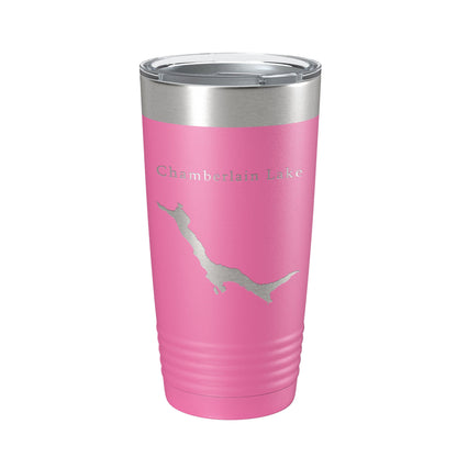Chamberlain Lake Map Tumbler Travel Mug Insulated Laser Engraved Coffee Cup Maine 20 oz-11