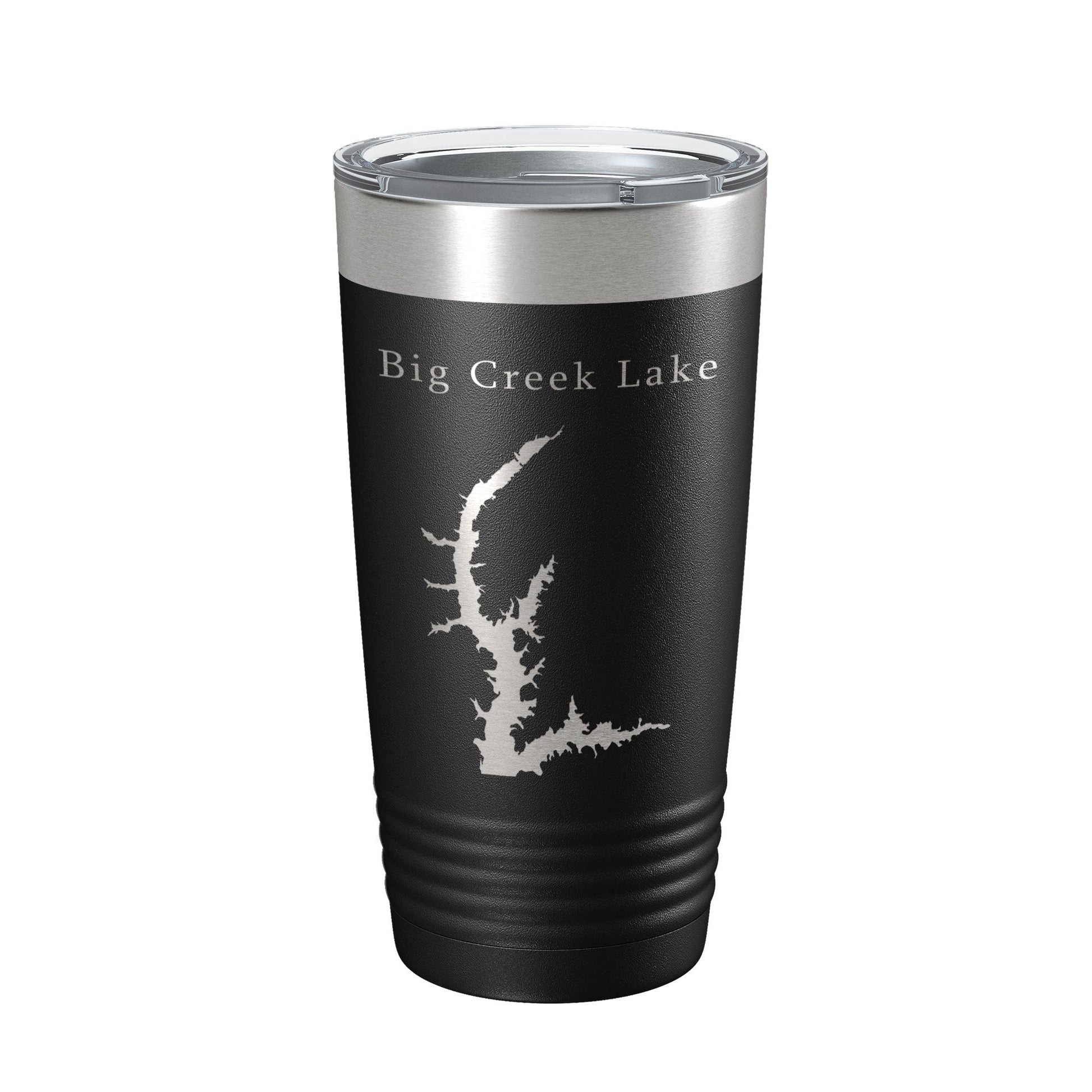 Big Creek Lake Map Tumbler Travel Mug Insulated Laser Engraved Coffee Cup Alabama 20 oz-0