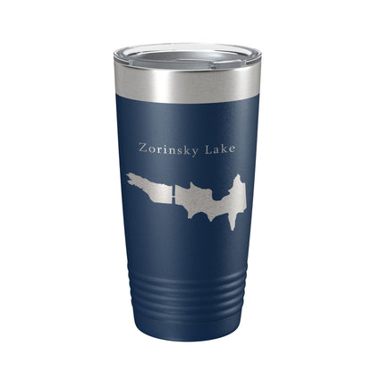 Zorinsky Lake Map Tumbler Travel Mug Insulated Laser Engraved Coffee Cup Edward Omaha Nebraska 20 oz-2