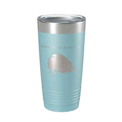 Sutherland Reservoir Tumbler Lake Map Travel Mug Insulated Laser Engraved Coffee Cup Nebraska 20 oz-13