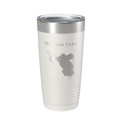 Winona Lake Map Tumbler Travel Mug Insulated Laser Engraved Coffee Cup Indiana 20 oz-7