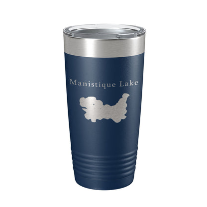 Manistique Lake Map Tumbler Travel Mug Insulated Laser Engraved Coffee Cup Michigan 20 oz-8