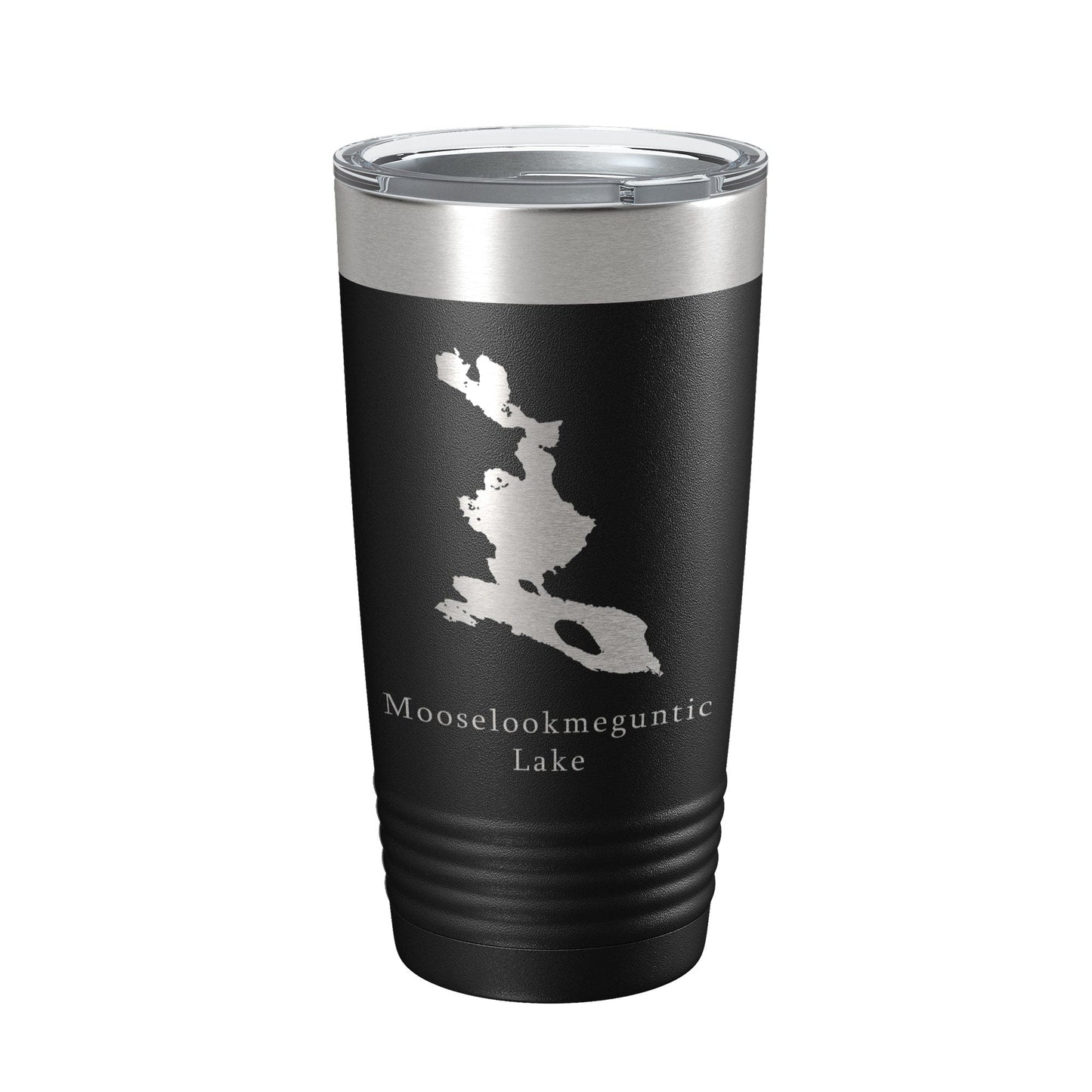 Mooselookmeguntic Lake Map Tumbler Travel Mug Insulated Laser Engraved Coffee Cup Maine 20 oz-0