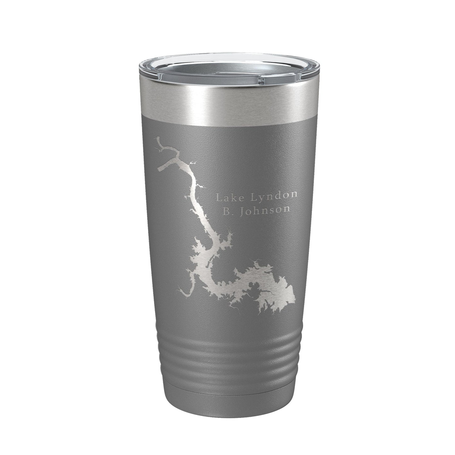 Lake Lyndon B. Johnson Map Tumbler Travel Mug Insulated Laser Engraved Coffee Cup Texas 20 oz-16