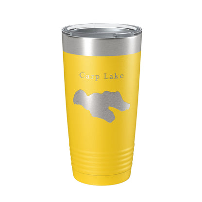 Carp Lake Map Tumbler Travel Mug Insulated Laser Engraved Coffee Cup Michigan 20 oz-19