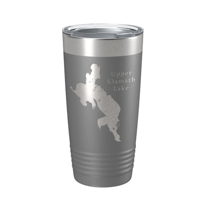 Upper Klamath Lake Map Tumbler Travel Mug Insulated Laser Engraved Coffee Cup Oregon 20 oz-16