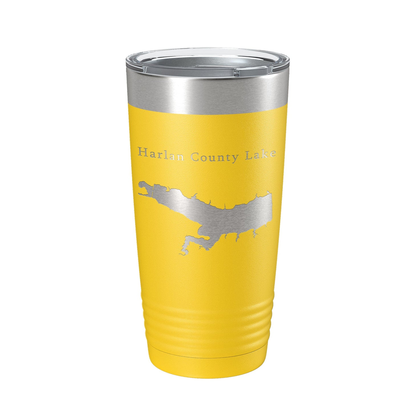 Harlan County Lake Map Tumbler Travel Mug Insulated Laser Engraved Coffee Cup Nebraska 20 oz-19