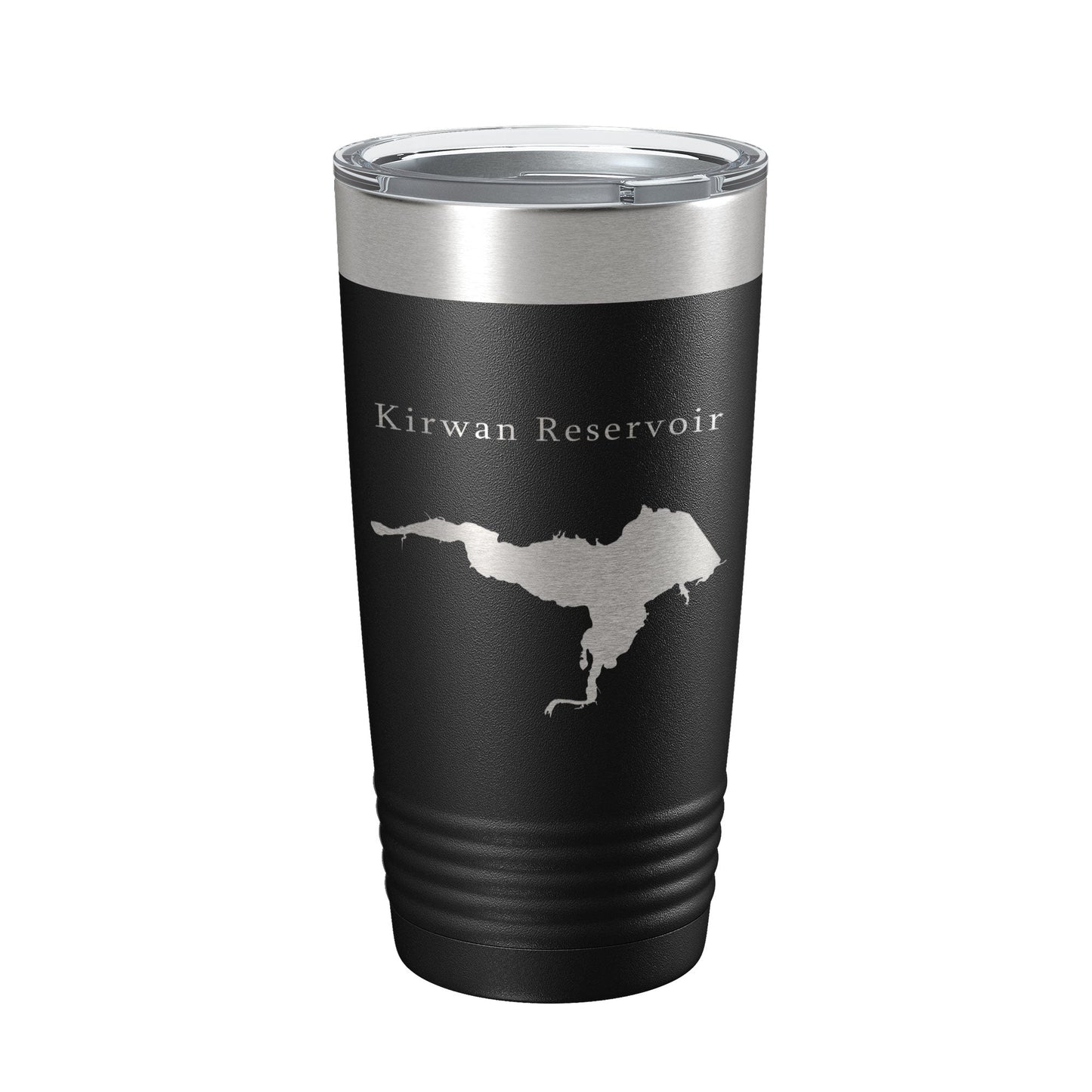 Kirwan Reservoir Tumbler Lake Map Travel Mug Insulated Laser Engraved Coffee Cup Kansas 20 oz-0