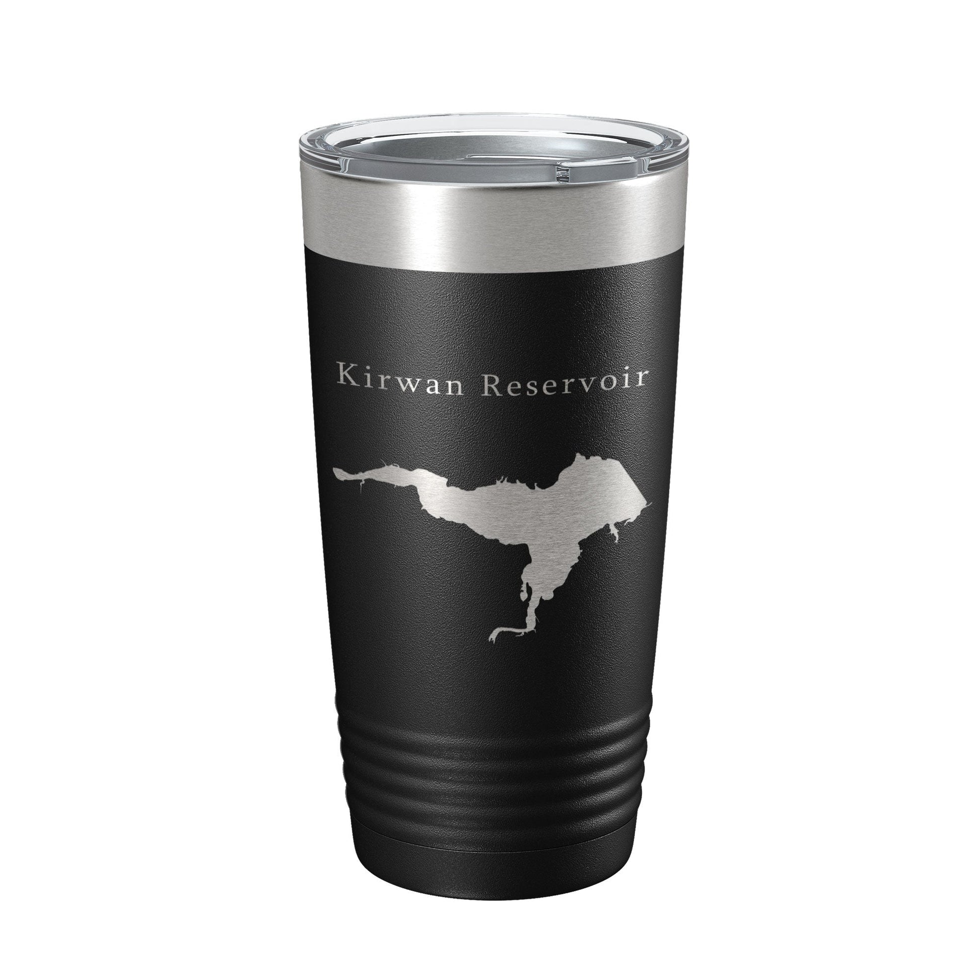 Kirwan Reservoir Tumbler Lake Map Travel Mug Insulated Laser Engraved Coffee Cup Kansas 20 oz-0