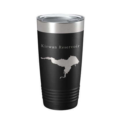 Kirwan Reservoir Tumbler Lake Map Travel Mug Insulated Laser Engraved Coffee Cup Kansas 20 oz-0