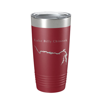 Lake Billy Chinook Map Tumbler Travel Mug Insulated Laser Engraved Coffee Cup Oregon 20 oz-18