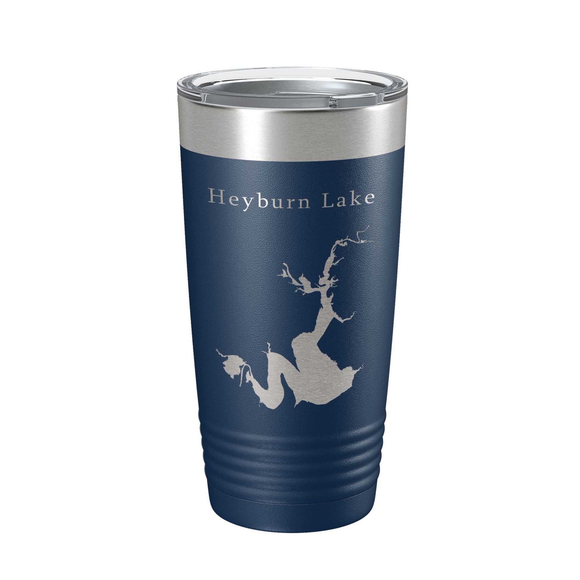 Heyburn Lake Map Tumbler Travel Mug Insulated Laser Engraved Coffee Cup Oklahoma 20 oz-2