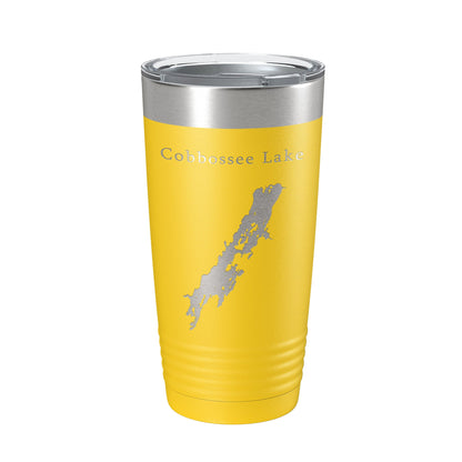 Cobbossee Lake Map Tumbler Travel Mug Insulated Laser Engraved Coffee Cup Maine 20 oz-4