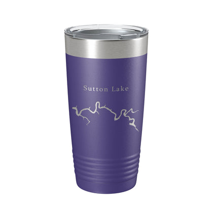 Sutton Lake Elk River Map Tumbler Travel Mug Insulated Laser Engraved Coffee Cup West Virginia 20 oz-15