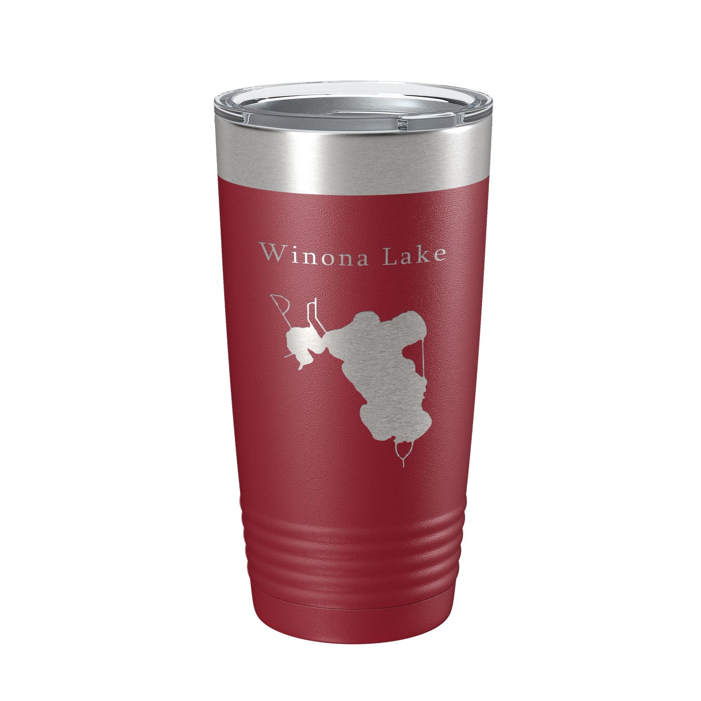 Winona Lake Map Tumbler Travel Mug Insulated Laser Engraved Coffee Cup Indiana 20 oz-18