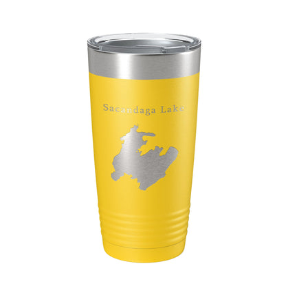 Sacandaga Lake Map Tumbler Travel Mug Insulated Laser Engraved Coffee Cup New York 20 oz-19