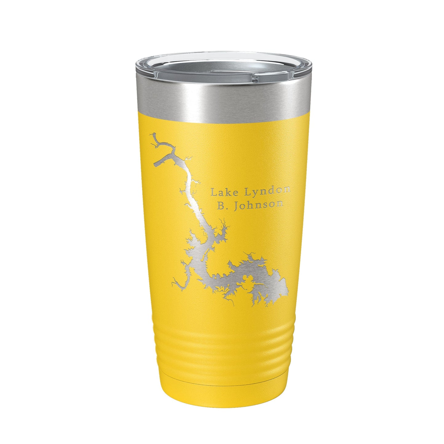 Lake Lyndon B. Johnson Map Tumbler Travel Mug Insulated Laser Engraved Coffee Cup Texas 20 oz-19