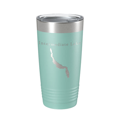 Intermediate Lake Map Tumbler Travel Mug Insulated Laser Engraved Coffee Cup Michigan 20 oz-12