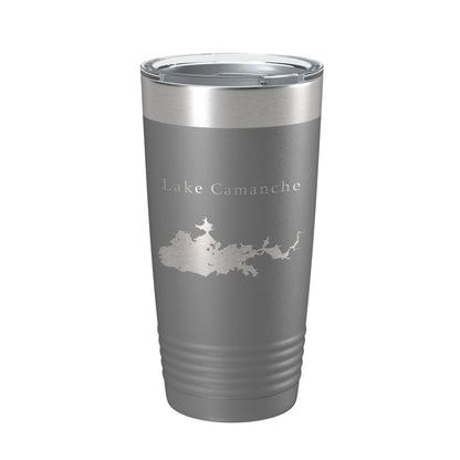 Lake Camanche Map Tumbler Travel Mug Insulated Laser Engraved Coffee Cup California 20 oz-16