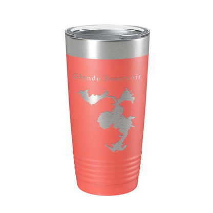 Glendo Reservoir Tumbler Lake Map Travel Mug Insulated Laser Engraved Coffee Cup Wyoming 20 oz-20