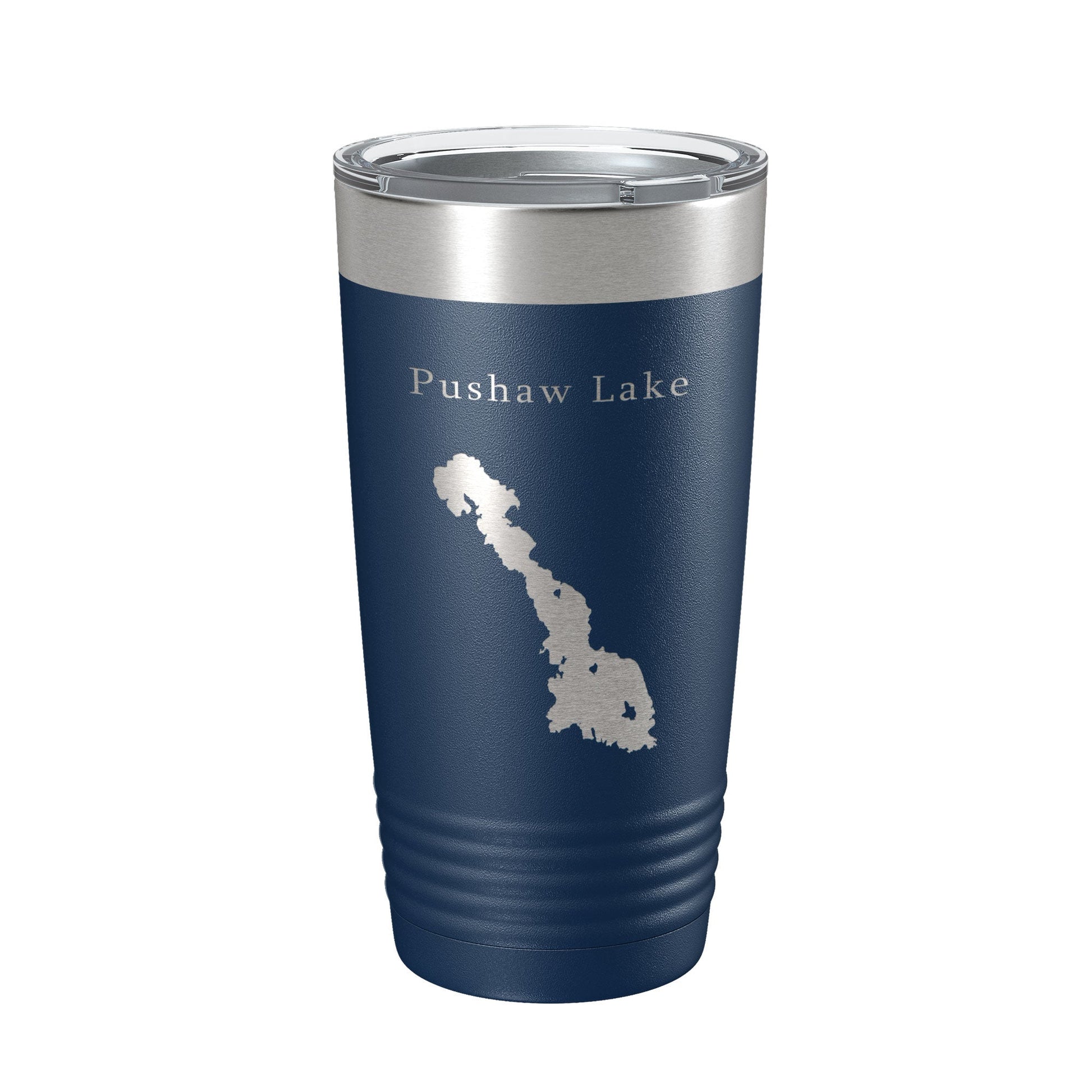Pushaw Lake Map Tumbler Travel Mug Insulated Laser Engraved Coffee Cup Maine 20 oz-2