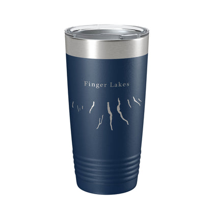 Finger Lakes Map Tumbler Travel Mug Insulated Laser Engraved Coffee Cup New York 20 oz-2