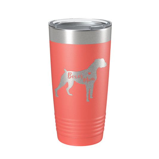 Boxer Mom Tumbler Dog Travel Mug Gift Insulated Laser Engraved Coffee Cup 20 oz-20