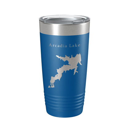 Arcadia Lake Map Tumbler Travel Mug Insulated Laser Engraved Coffee Cup Oklahoma 20 oz-6