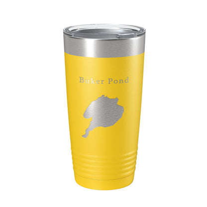 Buker Pond Tumbler Lake Map Travel Mug Insulated Laser Engraved Coffee Cup Maine 20 oz-19